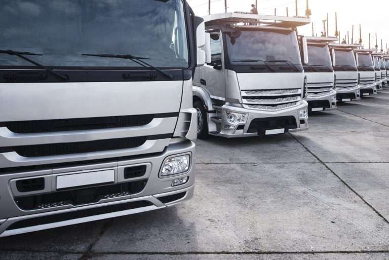 ESIF Group of trucks parked in a row